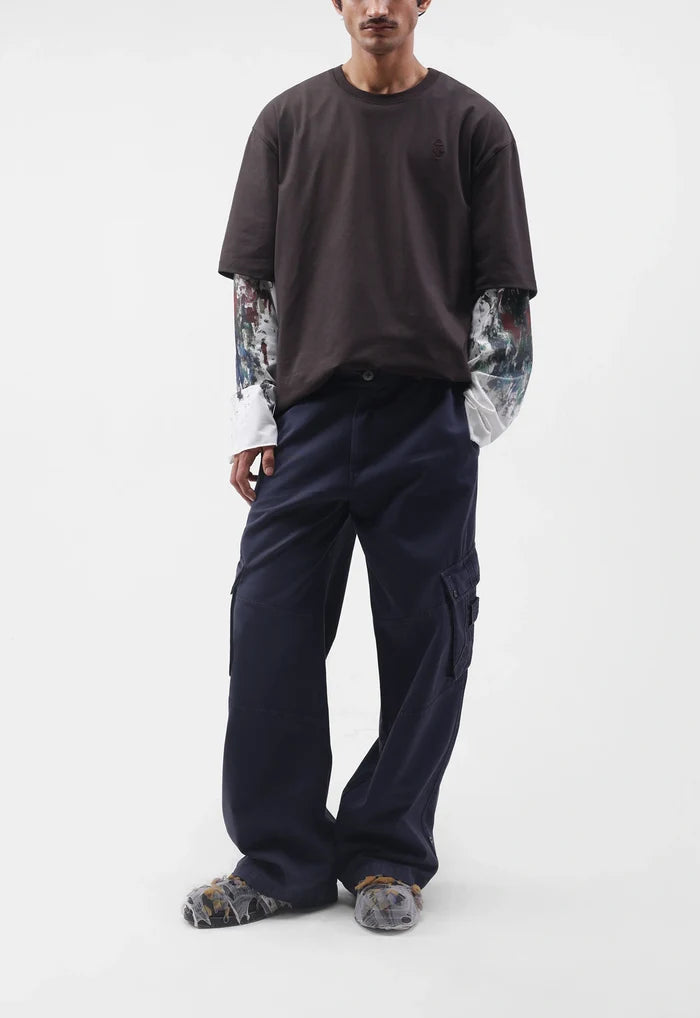 Paint Splatter Long Sleeve Oversized Tee