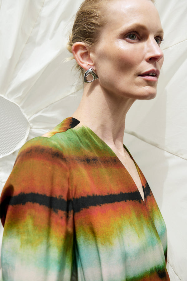 image of a woman wearing the Palmer Earrings | Exclude