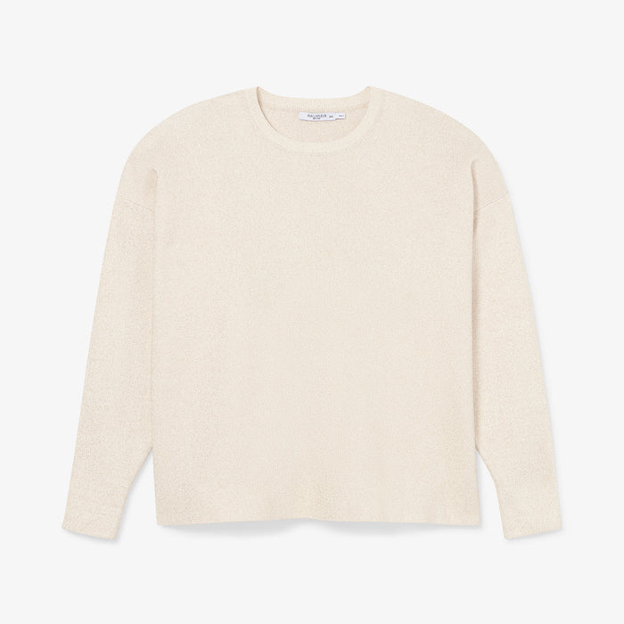 Packshot image of the para jardigan in ivory / champagne