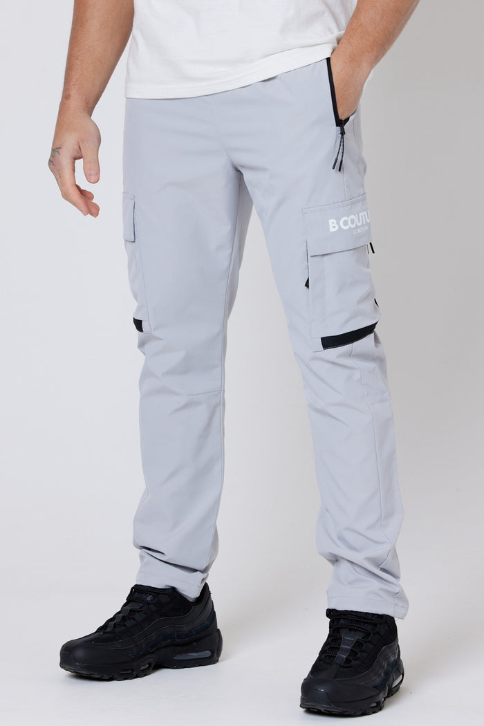 Parkfield Tapered Cargo Woven Pants - Light Grey