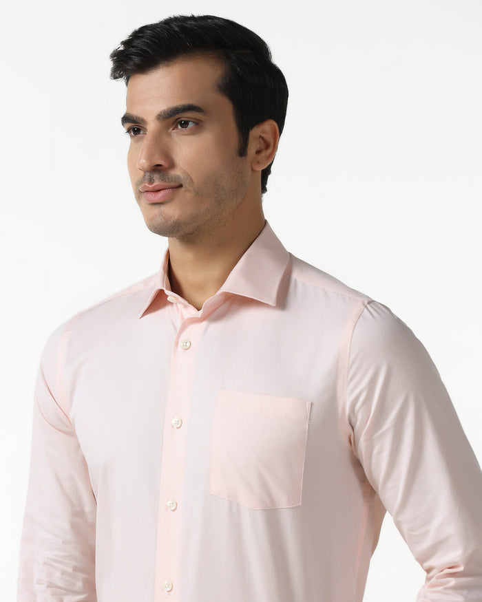 Peach Textured Shirt - Ryan