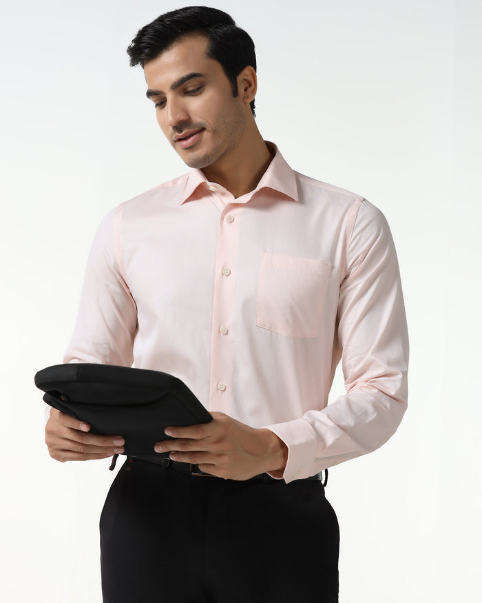 Peach Textured Shirt - Ryan