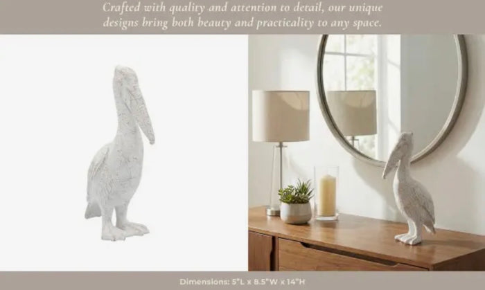 Pelican White Ceramic Standing