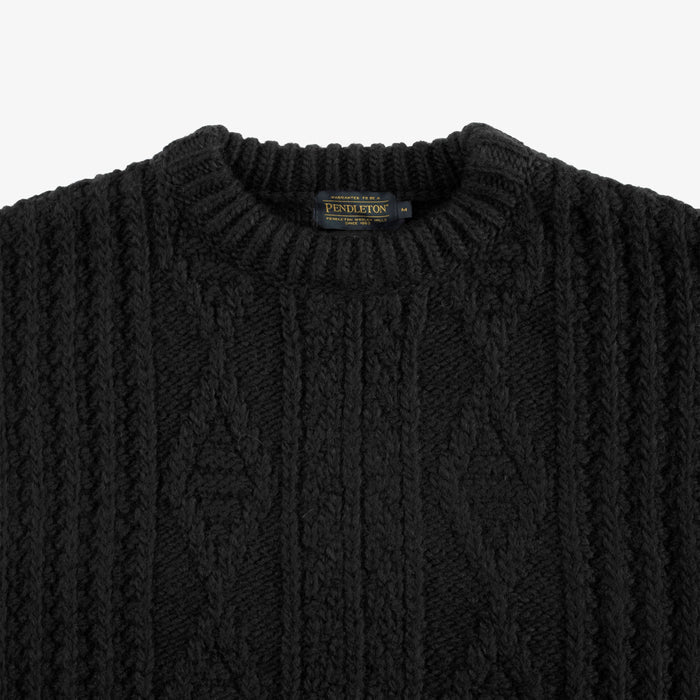 Pendleton Cable Knit Sweater - Black