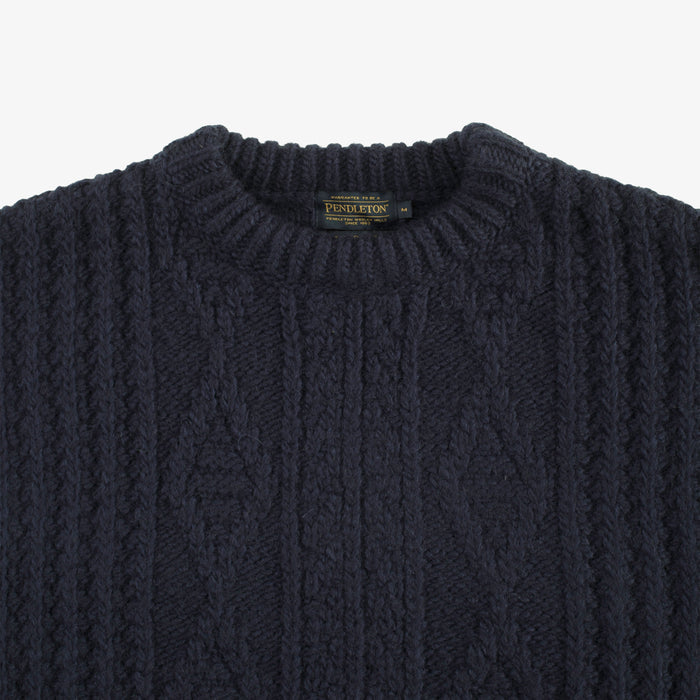 Pendleton Cable Knit Sweater - Navy