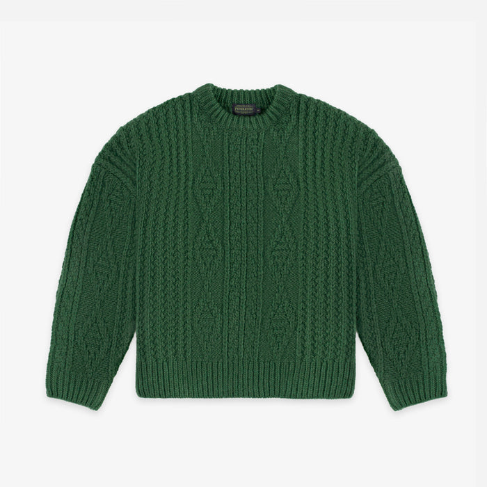 Pendleton Cable Knit Sweater - Pine Green