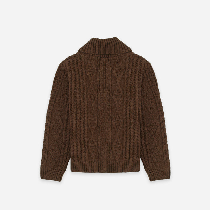 Pendleton Hoop Zip Cardigan - Brown