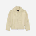 Pendleton Hoop Zip Cardigan - Cream