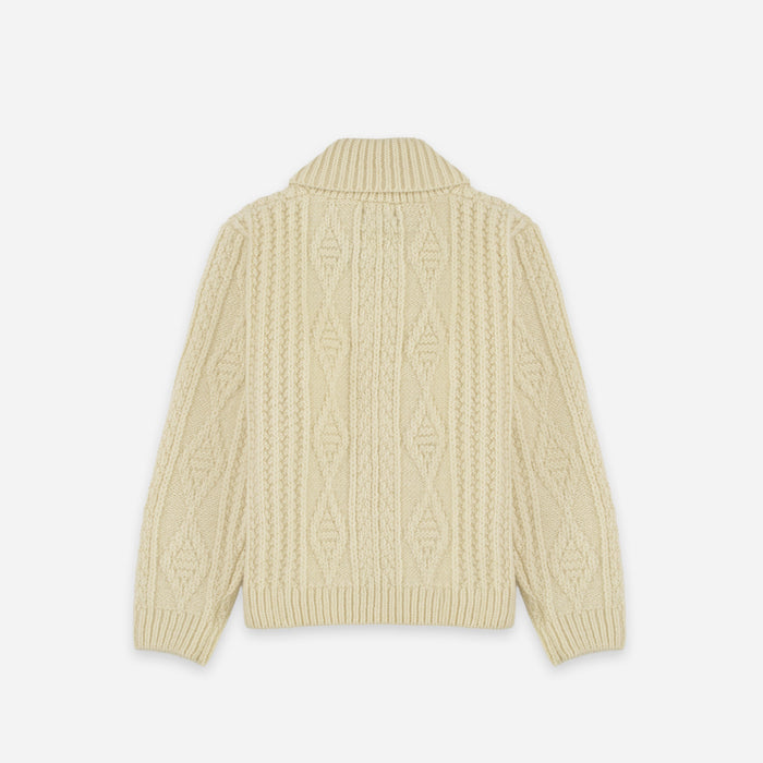 Pendleton Hoop Zip Cardigan - Cream