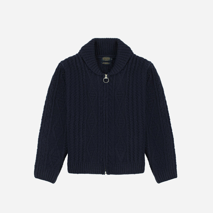 Pendleton Hoop Zip Cardigan - Navy