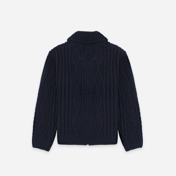 Pendleton Hoop Zip Cardigan - Navy