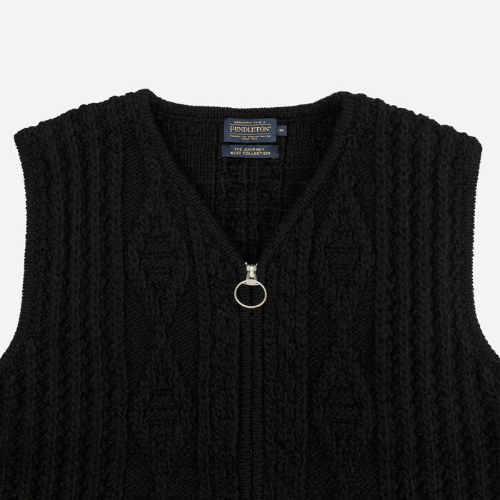 Pendleton Hoop Zip Vest - Black