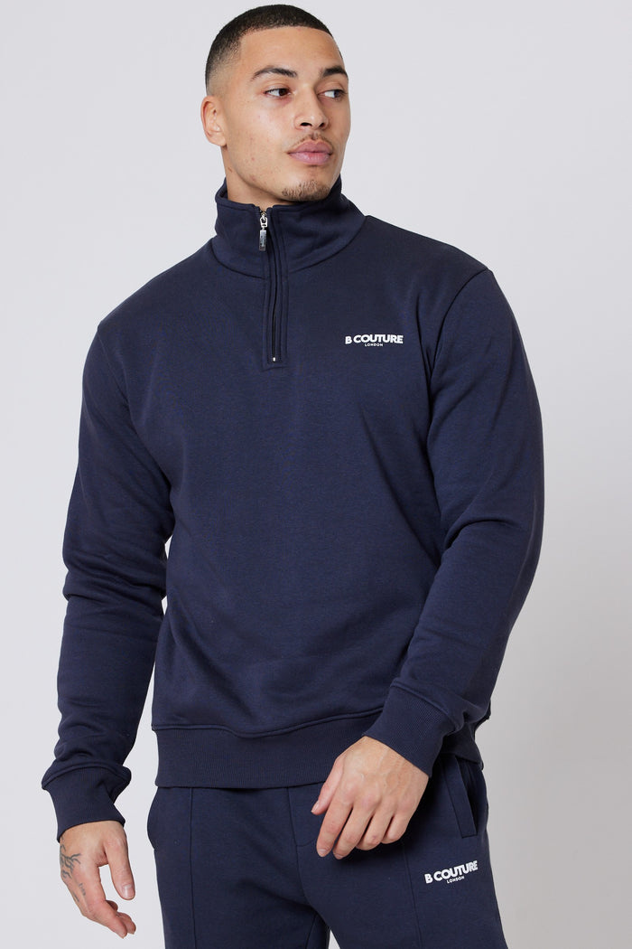 Pensbury 3-Pack Fleece 1/4 Zip Jumper- Black/Navy/Grey