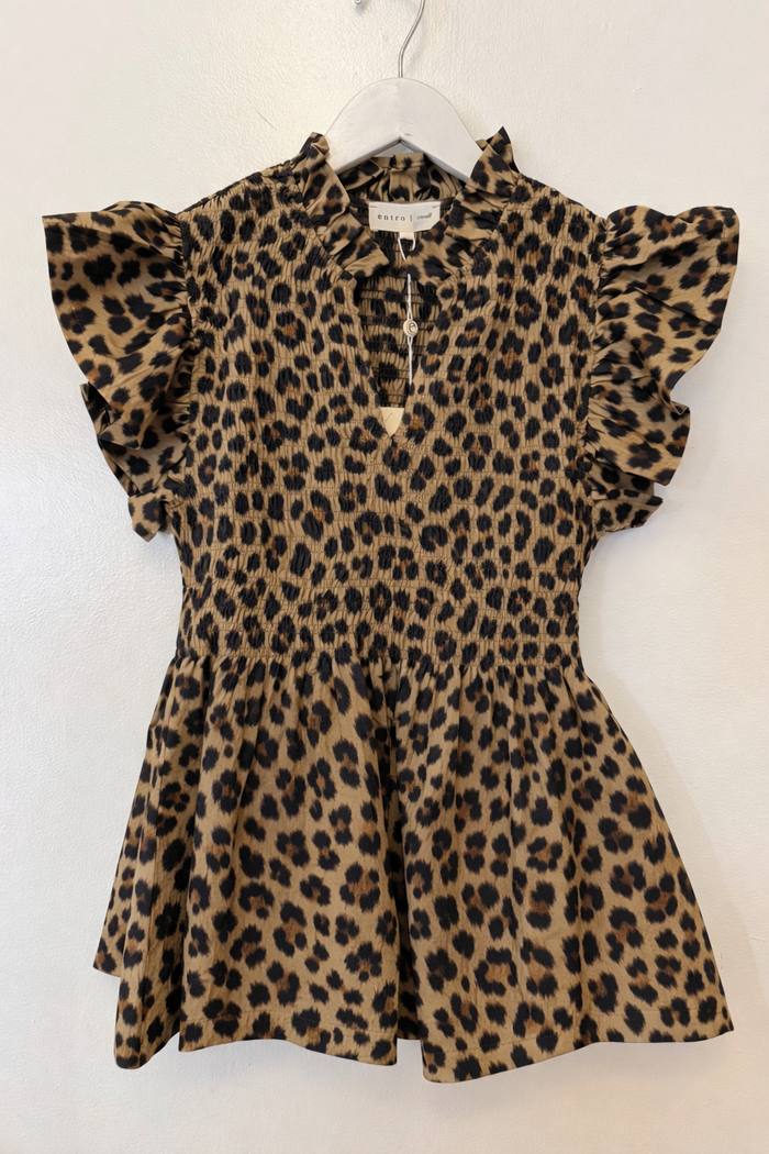 Peplum Leopard Top