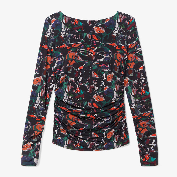 packshot image of the percy top in splatter pop