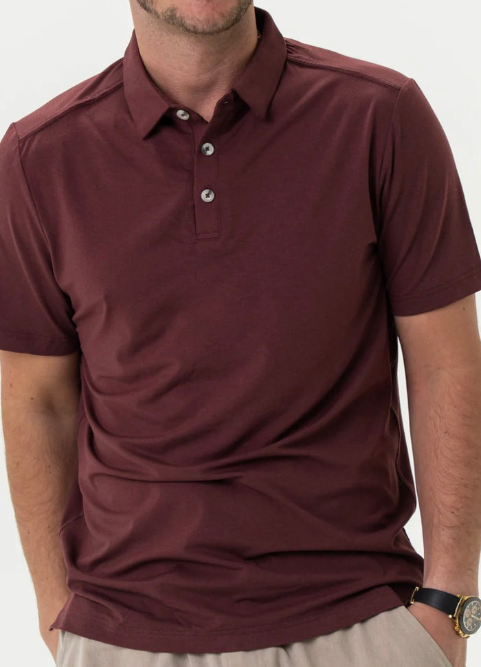 Performance Polo - Heather Maroon