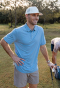 Performance Polo - Heather Sky Blue