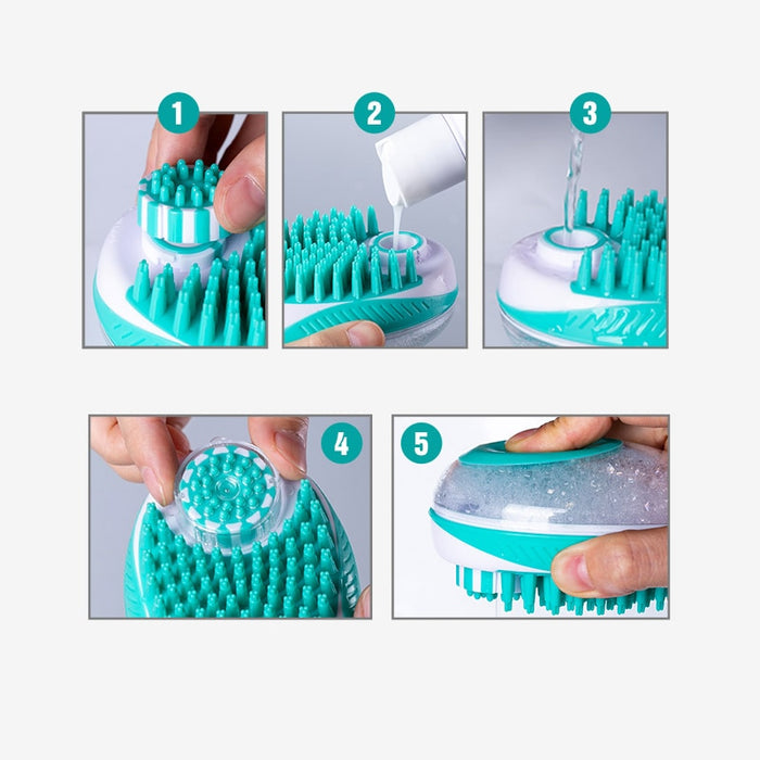 Pet Dog Bath Brush Comb Pet SPA Massage Brush - foxberryparkproducts