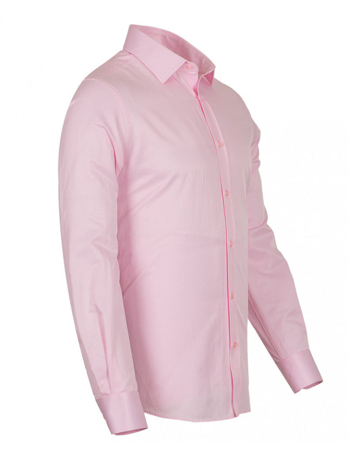 Pink Classic Single Cuff Men's Shirt-Makrom