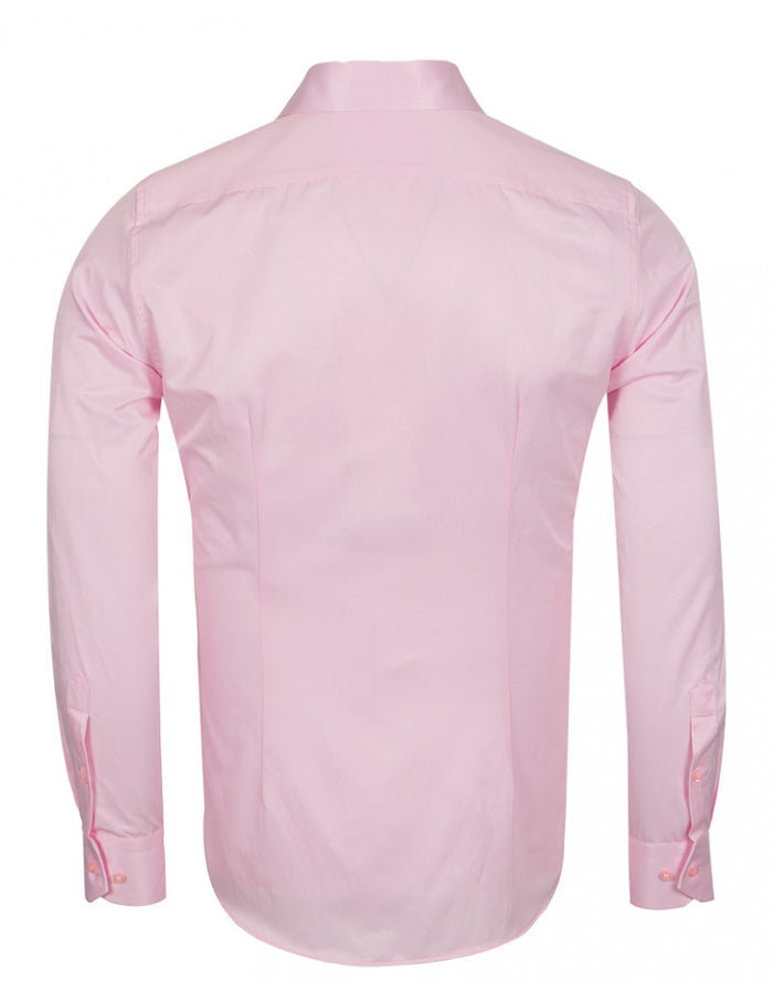 Pink Classic Single Cuff Men's Shirt-Makrom