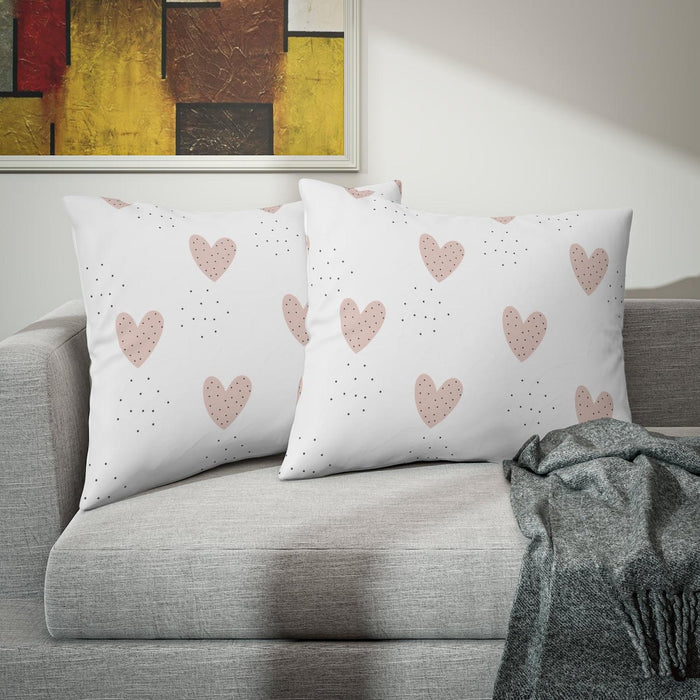 Girl Pillow Sham Pink Hearts, Baby Girl Nursery Bedding | Pippa + June
