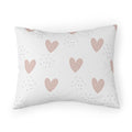 Girl Pillow Sham Pink Hearts, Baby Girl Nursery Bedding | Pippa + June