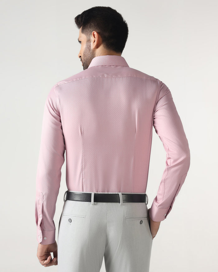Pink Non Iron Textured Shirt - Relate