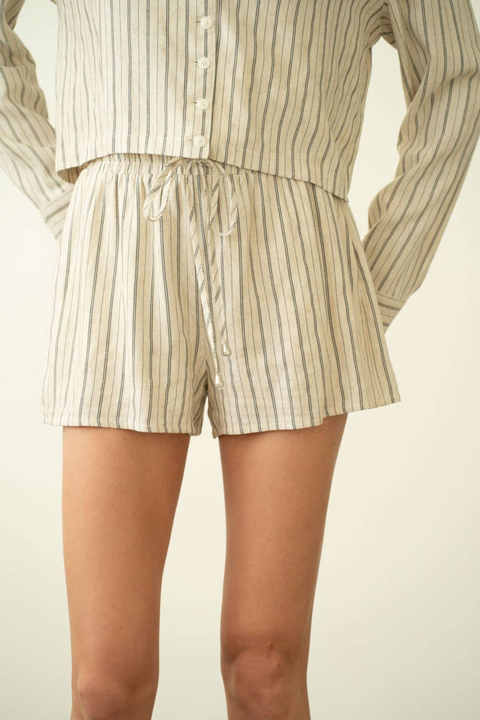 Pinstripe Lounge Shorts