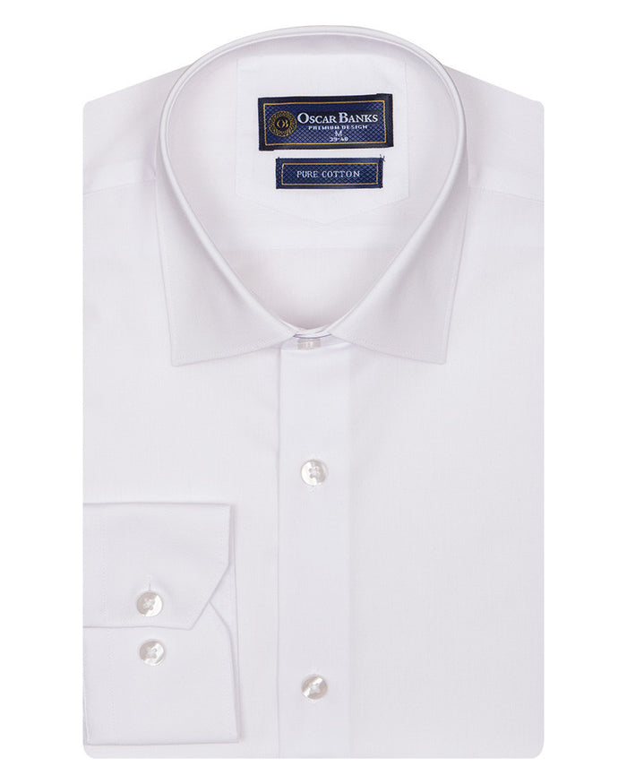 Plain Pure Cotton Men's Shirt-Makrom