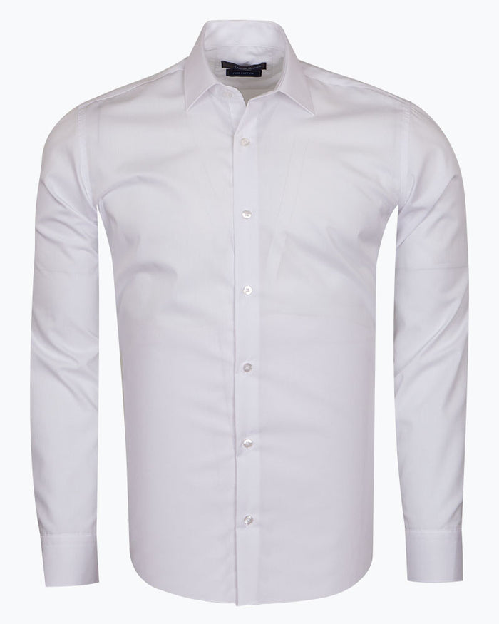Plain Pure Cotton Men's Shirt-Makrom