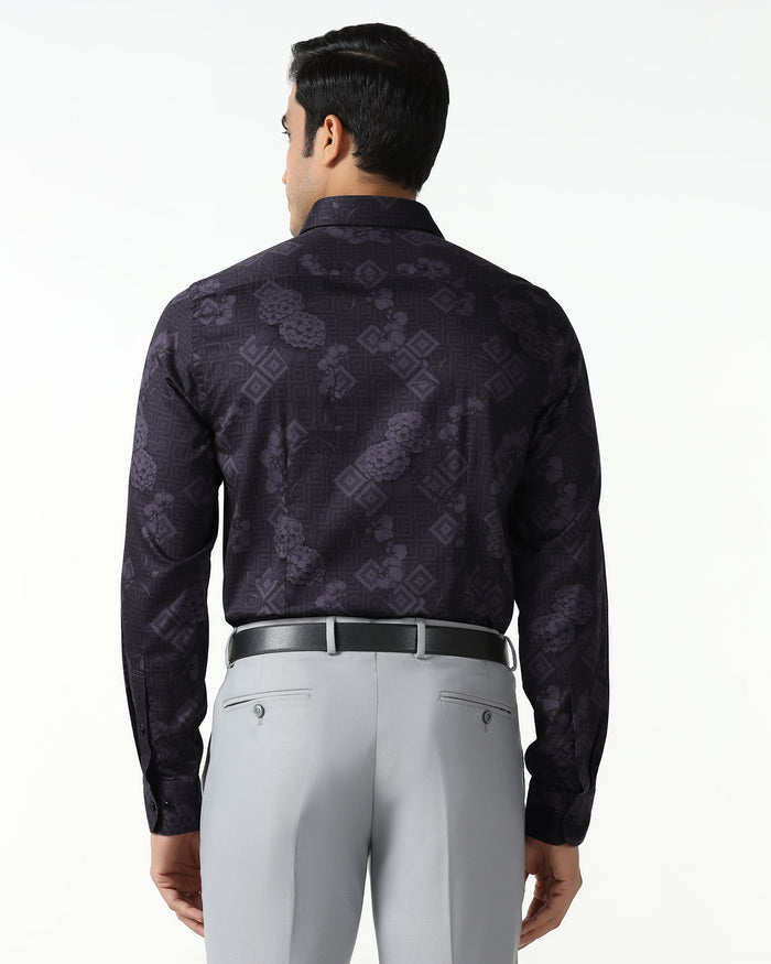 Plum Printed Shirt - Pristine