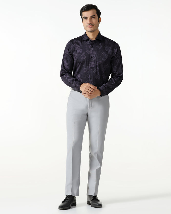 Plum Printed Shirt - Pristine