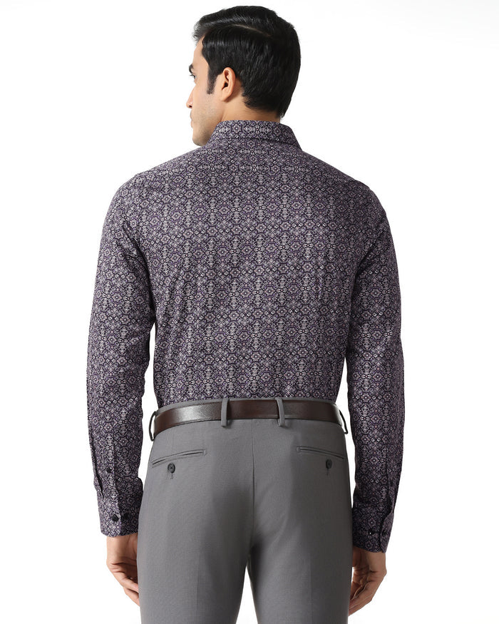 Plum Printed Shirt - Royce