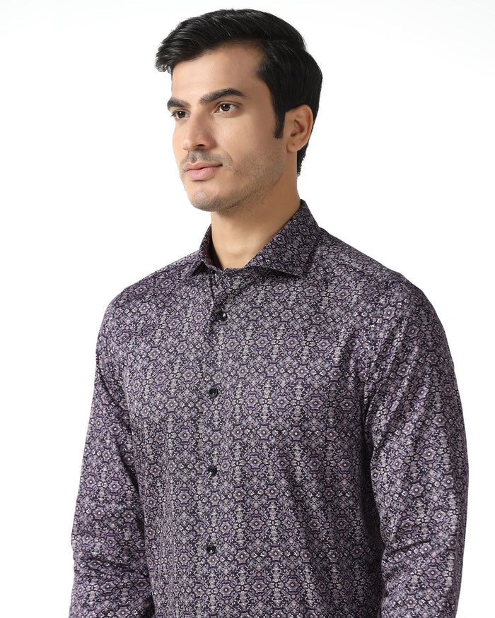 Plum Printed Shirt - Royce