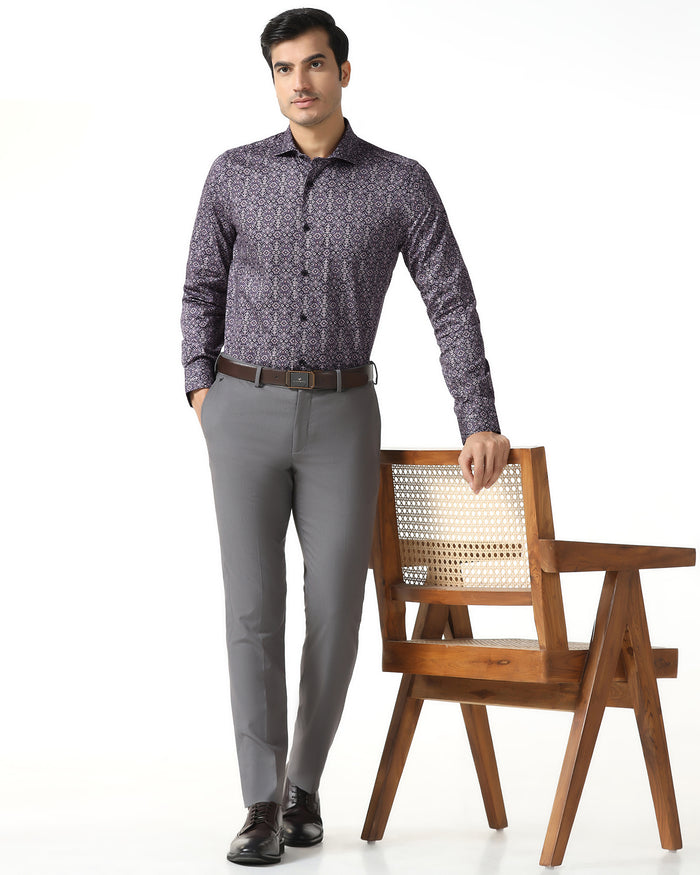 Plum Printed Shirt - Royce