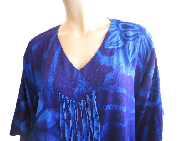 Plusss Crinkle Rayon Tassel Top (Sizes 14-36)