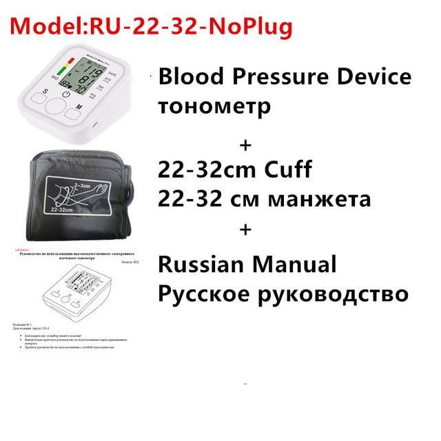 Portable Digital Tonometer Upper Arm Blood Pressure Heartbeat - foxberryparkproducts