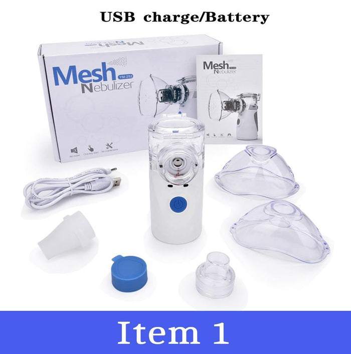 Portable Mesh Nebulizer Silent Ultrasonic Medical Steaming Inhaler - foxberryparkproducts