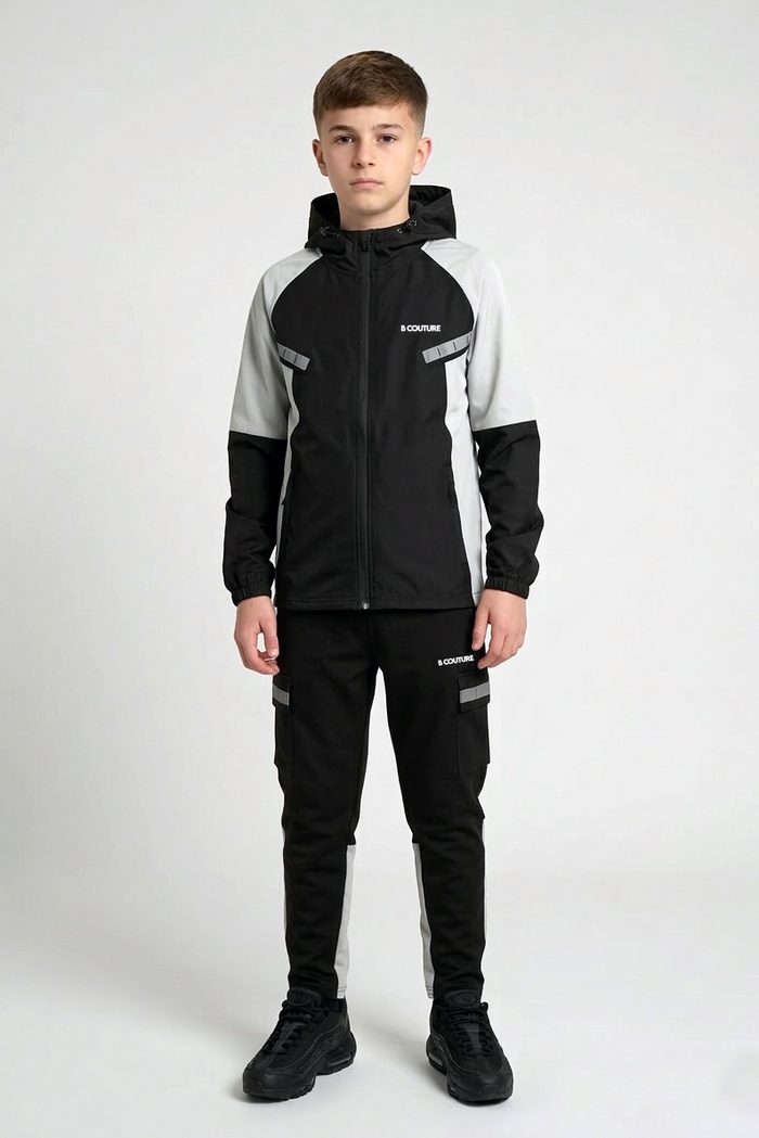 Porter Boys Windbreaker Tracksuit - Black