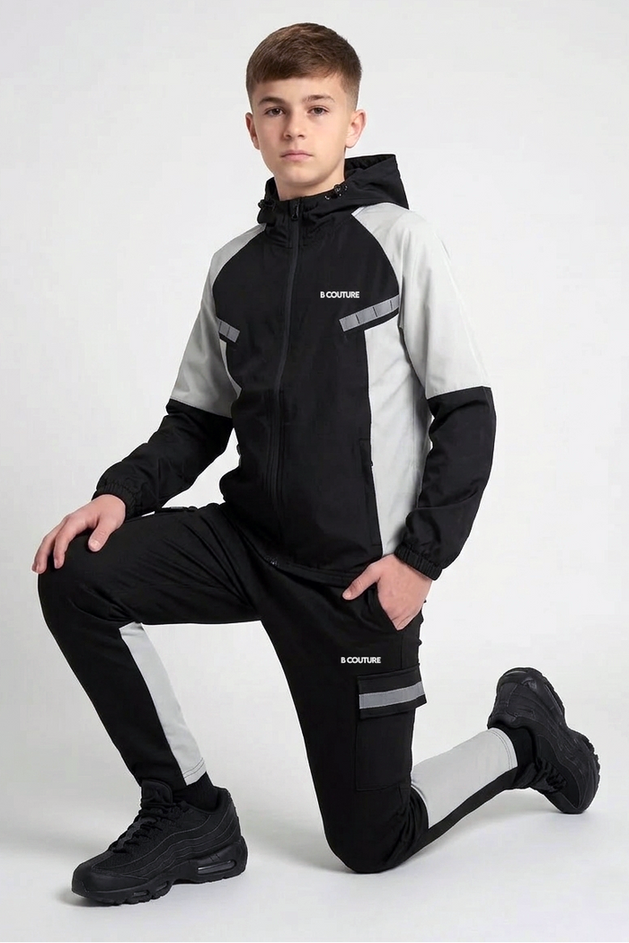 Porter Boys Windbreaker Tracksuit - Black