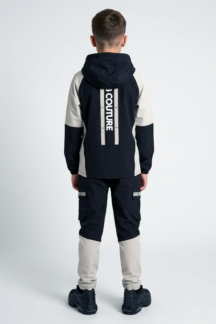 Porter Boys Windbreaker Tracksuit - Black