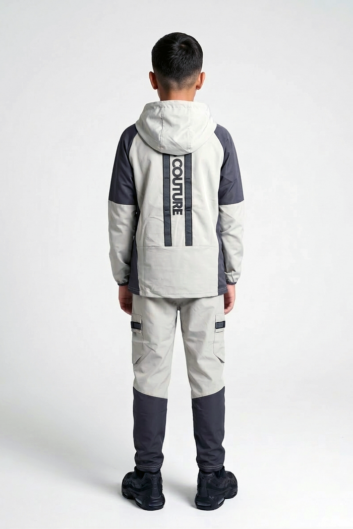 Porter Boys Windbreaker Tracksuit - Grey