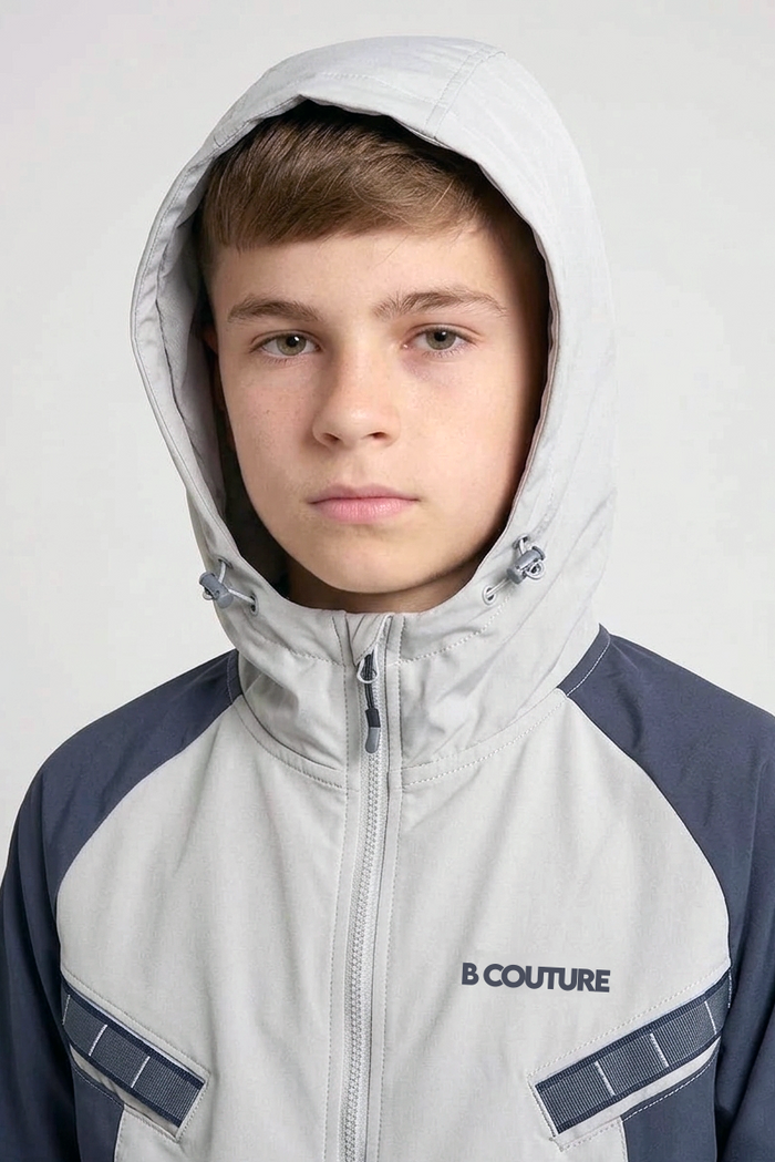 Porter Boys Windbreaker Tracksuit - Grey