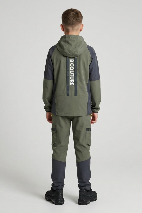 Porter Boys Windbreaker Tracksuit - Gun Metal