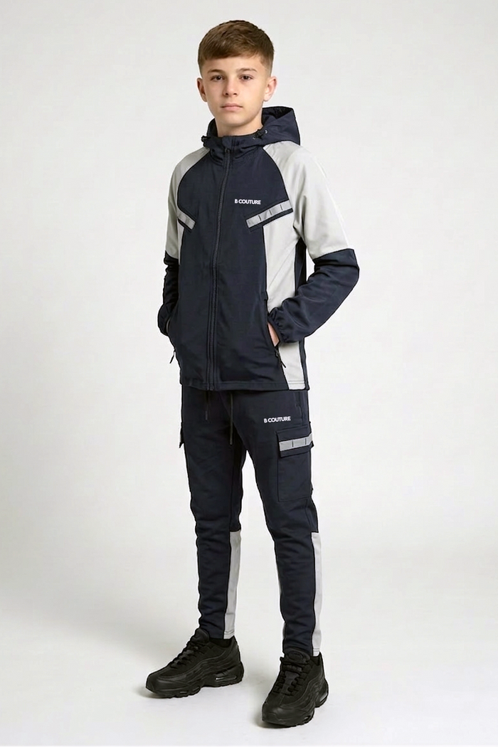 Porter Boys Windbreaker Tracksuit - Navy