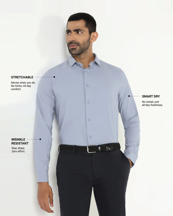Powder Blue Techpro Solid Shirt - Shephard