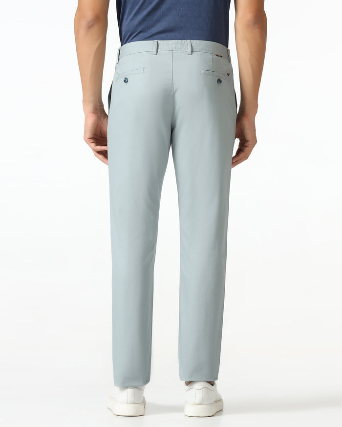 Powder Blue Textured Khakis - Cratuso