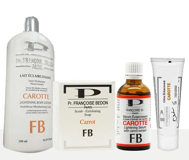 Pr. Francoise Bedon Carrot Lightening Kit Lotion, Serum, Cream& Soap Pr. Francoise Bedon
