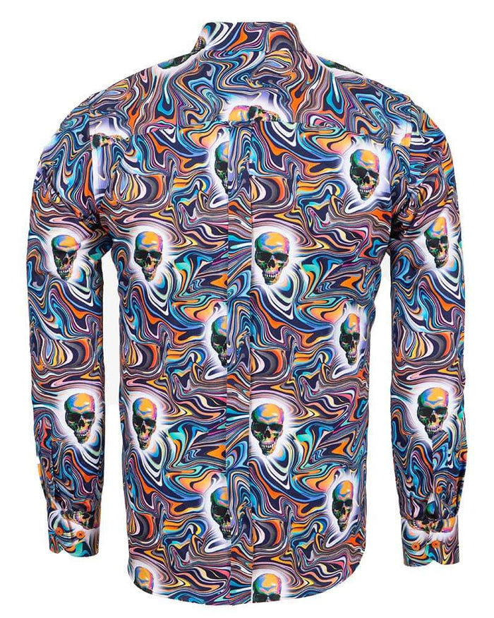Pure Cotton Groovy Skull Print-Makrom