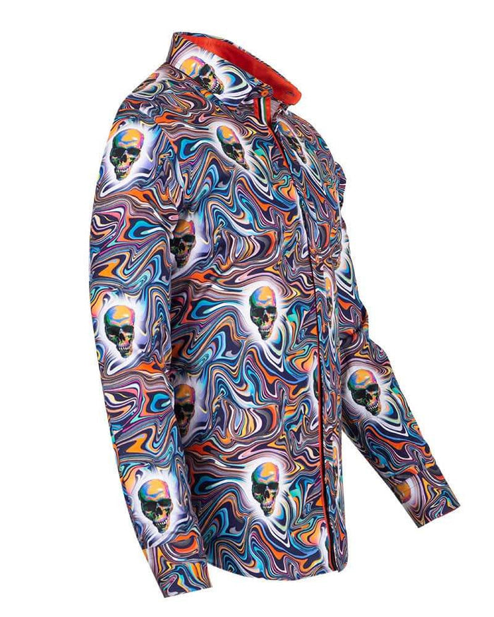 Pure Cotton Groovy Skull Print-Makrom